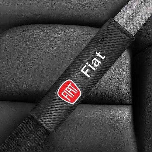 Car Seat Shoulder Strap Pad Cushion Cover Car Belt Protector Seatbelt Cover For Fiat JUNTO Abarth 500 Stilo Ducato Palio Bravo