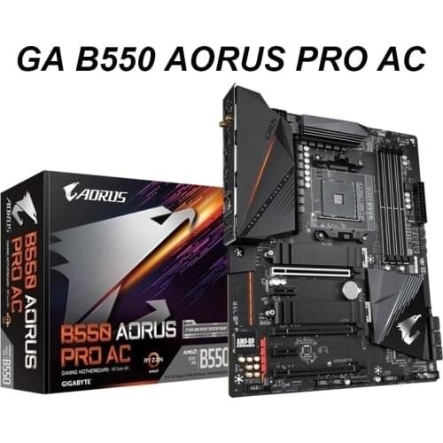 NEW For GIGABYTE GA B550 AORUS PRO AC Motherboard Socket AM4 For AMD B550 DDR4 128GB M.2 HDMI ATX Desktop Mainboard