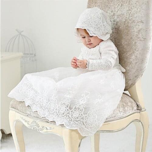 Newborn Baby Clothes Party Wear Lace Little Dress Cute Baby Girl Baptism Dresses Baby First Birthday Outfits Clothing For Girl