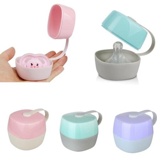 Portable Baby Pacifier Holder Infant Kids Pacifier Nipple Cradle Travel Baby Pacifier Storage Box Pacifier Nipple Protect Case