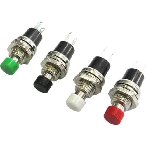 100Pcs PBS-110 7MM Momentary Push Button Switch Press The Reset Switch Momentary ON OFF Push Button Micro Switch Normally Open