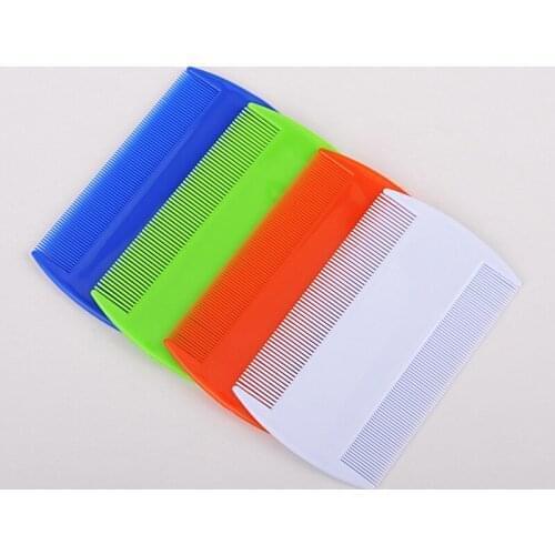2pcs/pack Random Color Pets Plastic Double-sided Combs Dogs Cats Flea Combs Pets Daily Cleaning Supplies
