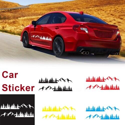 2 Pieces Of Mountain Tree Forest Car Decal Black Car Sticker Vinyl Graphics Suitable For Camper Trailer Truck Custom Sticker