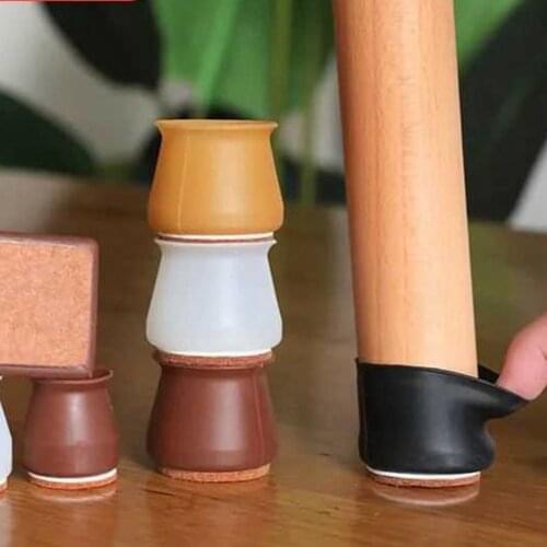 20pcs Noise Reduction Mute Reusable Non-slip Silicone Table Foot Cover Table Foot Cover Table Leg Cushion