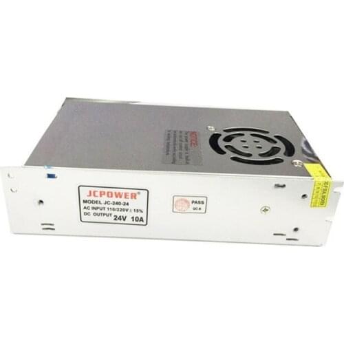 24V 10A 240w power supply with fan for 24v 3528 led strip regulated or led moudle Voltage Converter CCTV Led Strip AC100-240V