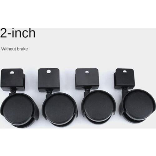 4 Pcs/Lot 2 Inch U-shaped Splint Childrens Universal Wheel Furniture Chair Caster Band Brake Office Computer Desk