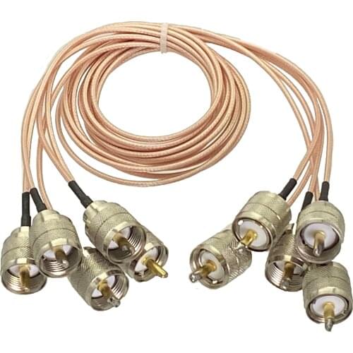 5-10Pcs RG316 UHF PL259 Male Plug to UHF Male Plug Connector RF Coaxial Pigtail Cable Wire terminals For Antenna 6inch~5M