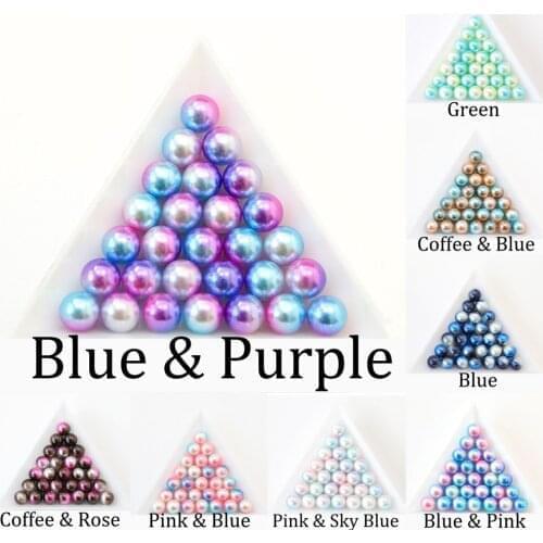 3-12mm Rainbow Color ABS Imitation Pearl Bead No Hole Acrylic Beads for DIY Jewelry Making Findings Crafts Decoration Accessorie