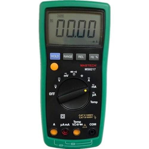Mastech MS8217 Digital Multimeter Meter AC/DC Voltage AC/DC Current Resistance Capacitance Tester with Temperature Measurement