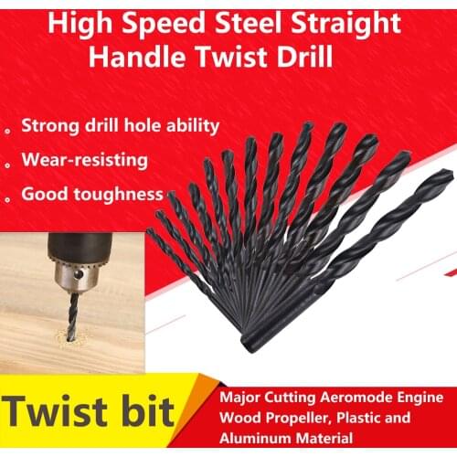 CZ HSS Straight Drilling Bit for Wooden Propeller Drilling Carbon Fiber Board Drilling Electric drill bit 1 2 3 4 5 6 7 8 9 10mm