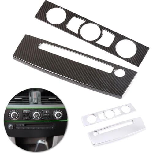 For BMW 5 Series E60 2004 2005 2006 - 2010 ABS Chrome Car Center Console Air Condition Vent Outlet Volume Adjuster Frame Cover