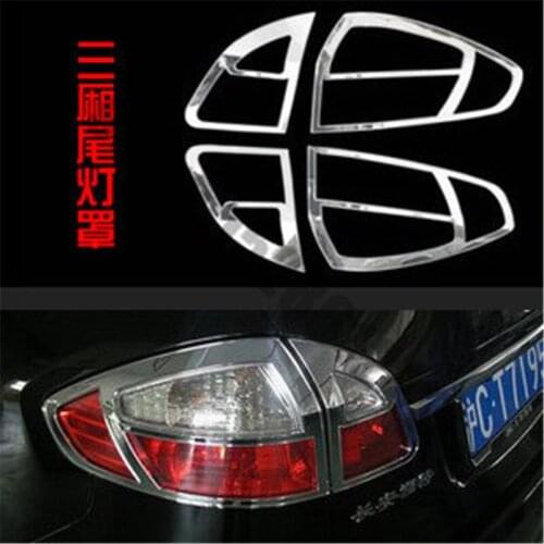 For Ford Fiesta 2009-2012 Sedan Car styling ABS Chrome Rear headlight Lamp Cover trim