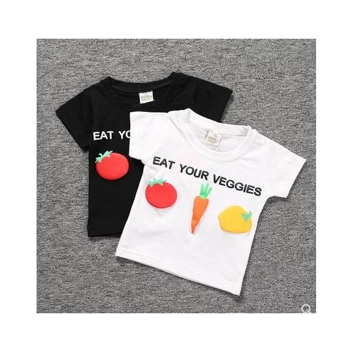 Baby Girls T-Shirts Summer casual Short Sleeve Baby Clothing Cotton Tee Tops Cartoon Letter Boy Clothes Kids T-Shirt