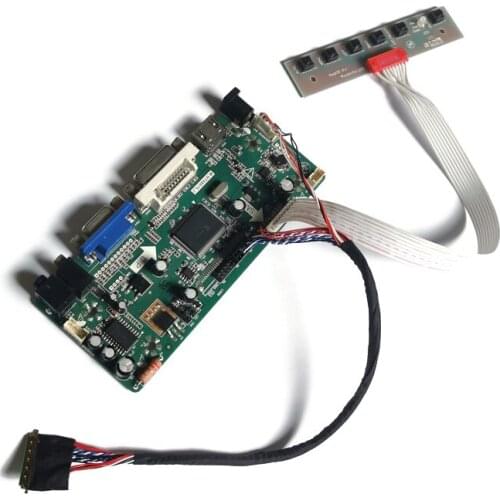 Fit LTN140AT16/LTN140AT20/LTN140AT21/LTN140AT22 matrix LVDS 40 Pin 1366*768 60Hz WLED VGA DVI monitor controller board kit