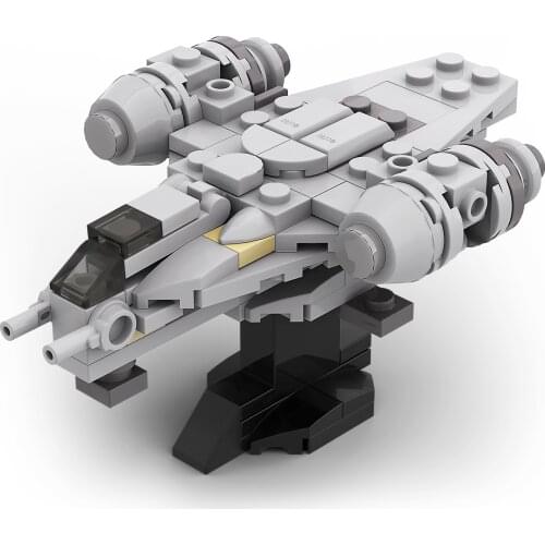 MOC Wars Movie UCS Micro Mini Razor Crest Simulated Model Building Blocks Diy Toys Bricks Creative Christmas Gift Kids