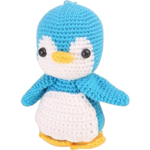 Creative DIY Penguin Doll Crochet Kit Sewing Material Package for Kids Adults Crochet Lovers