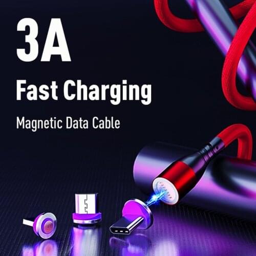5A LED Micro USB Magnetic Cable USB Type c Cable Fast Charging Wire For Samsung Huawei Xiaomi Redmi Android USB C Charger Cord