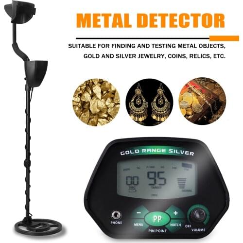 MD-3040 LCD Metal Detector 250mm Waterproof Search Coil Metal Detecting Tool Treasure Gold Metal Detectorfor Adults and Kids