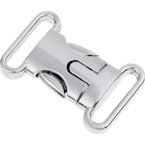 0.78 inch (20mm) Webbing Strap Metal Flat Side Release Buckle for DIY Making Luggage Strap, Pet Collar, Backpack Repairing