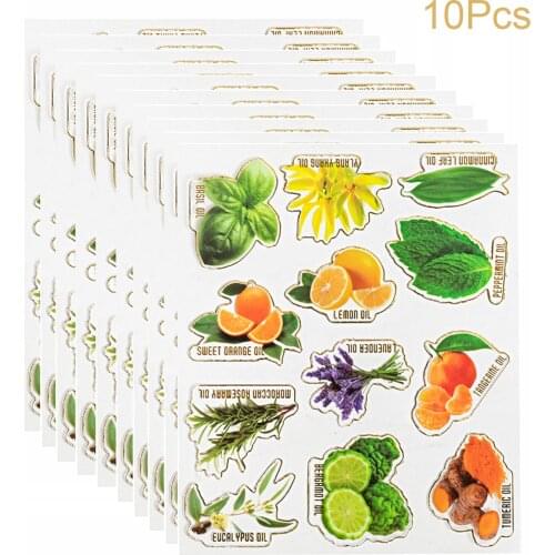 MUB - 10 Sheets 120 Bottle Labels Waterproof Essential Oils Bottle Stickers Written Labels Balm Labels Jars Stickers for Oil