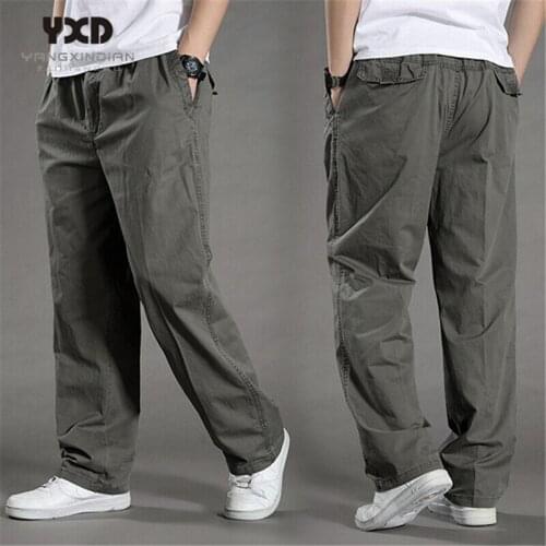 Men clothing summer thin mens pants man cotton straight pants military pants for men work pants overalls fat man baggy pants