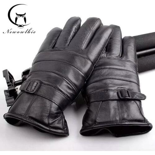 2021 new mens winter warm gloves outdoor sports gloves thickening high-quality sheepskin gloves