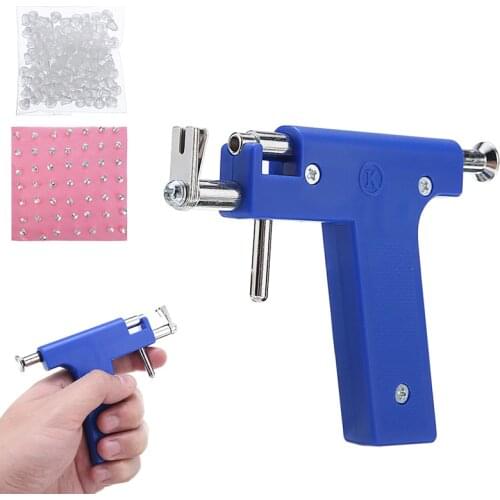 Professional Ear Piercing Gun Tools Kit 98pcs Ear Stud Steel Earring Ear Nose Navel Body Piercing Gun Set Safety Pierce Tool