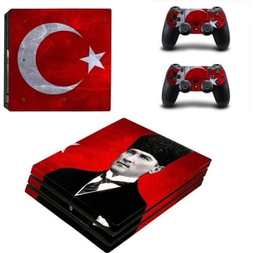 Turkey National Falg Ataturk PS4 Pro Skin Sticker For PlayStation 4 Console and Controllers PS4 Pro Skin Stickers Decal Vinyl