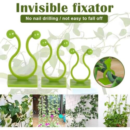 Wonderlife Invisible Wall Vines 10/20/50 Pcs Fixture Plant Climbing Wall Clip Sticky Hook Fixing Clip Holder for Home DC156