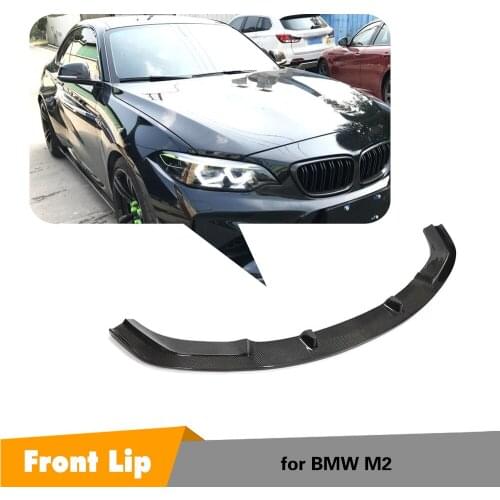 Front Bumper Lip Spoiler Splitters Carbon Fiber Car bumper Lip Spoiler For BMW F87 M2 2016 - 2018 Not for M2C Competition