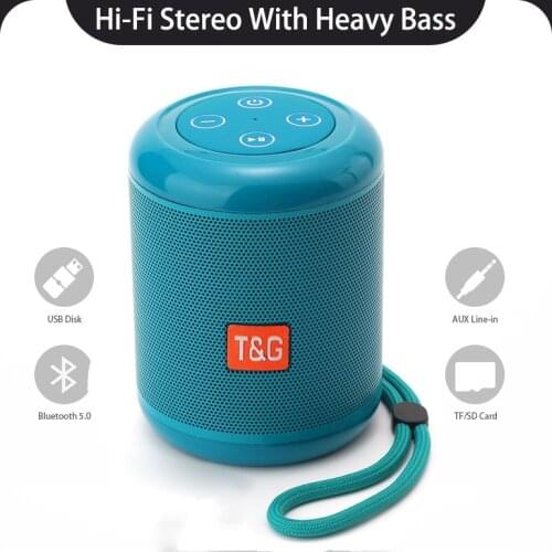 Portable Small Mini Bluetooth Speakers FM Radio TF AUX USB Powerful Wireless Subwoofer Music Outdoor Column Boombox caixa de som