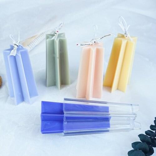 Hexagon candle fondant mold star cake decoration candles tools candle moulds diy candle form