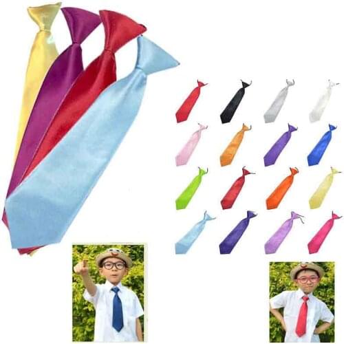 New School Boys Kids Children Baby Wedding Print Striped Colour Tie Necktie Children Necktie Clip Girls Neck Ties Dropshipping