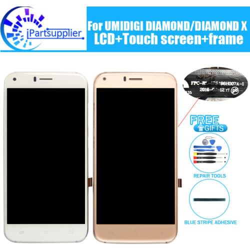 UMI DIAMOND LCD Display+Touch Screen Digitizer +Frame Assembly 100% Original New LCD+Touch Digitizer for UMIDIGI DIAMOND X
