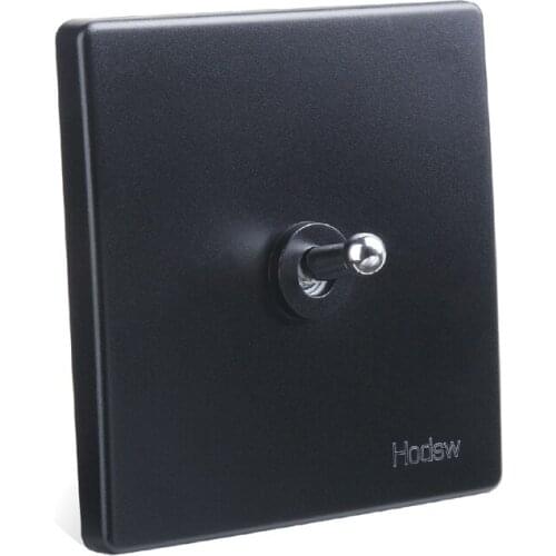 1-4 Gang Home improvement 86 Type Black Silver Lever Toggle Switch Single Dual Control Wall Led Lamp Switch 10A 220V