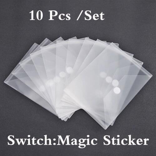 10pcs/Lot Magic Sticker Storage Bag Strong Stick Hot Stamps & Metal Cutting Dies Storage Pockets