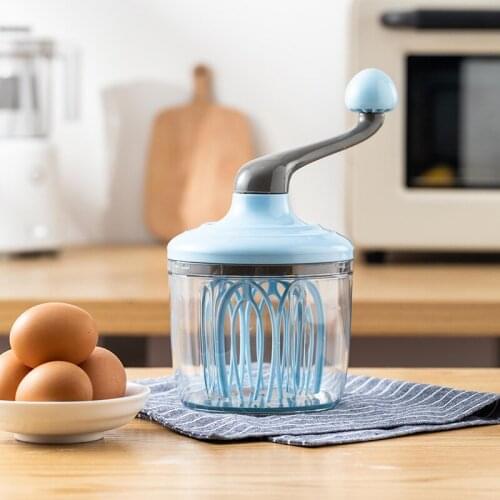 1100mL Egg Whisk Manual Egg Beater Cream Stiring Hand-cranked Whisk Foam Maker Milk Frother Butter Mixer Practical Kitchen Tool