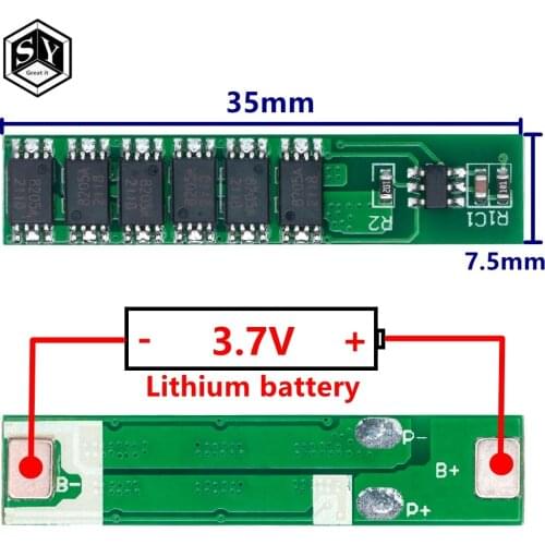 GREAT IT 1S 15A 3.7V Li-ion 6MOS BMS PCM Battery Protection Board PCM for 18650 Lithium Lion Battery