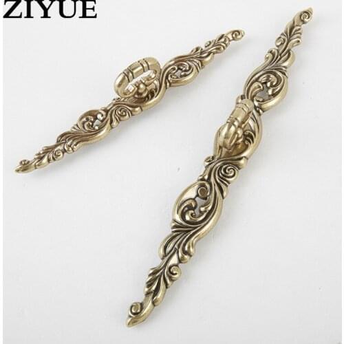 2PCS Free Shipping Bronze Color European Large Longer Drawer Cabinet Door Handle Zinc Alloy Handle Knobs
