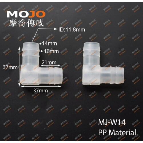 2020 (1000pcs/Lots) MJ-W14 PP hose joint Elbow type joint 14mm pipe connectors pipe fittings