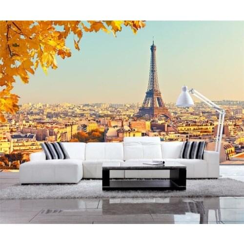 Custom 3D Wallpaper Design Autumn In Paris Photo Kitchen Bedroom Living Room Wall Murals Papel De Parede Para Quarto