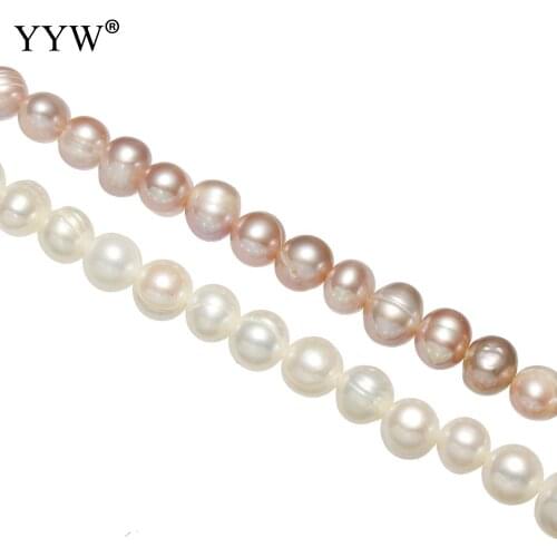 6-7mm purple/White Potato Natural Freshwater Pearl Beads Punch Loose Bead For DIY Women Elegant Necklace Bracelet Jewelry Making