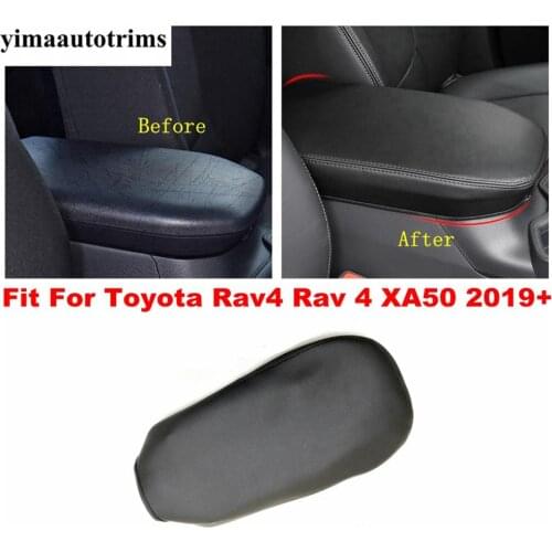 Accessories For TOYOTA RAV4 RAV 4 XA50 2019 2020 2021 Central Console Seat Armrest Box Protection Pad PU Leather Holster Cover