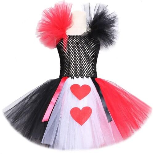 Alice Moive and TV Costumes Red Queen Girls Princess Dresses Children Halloween Costume for Kids Girl Tutu Dress Up Costumes