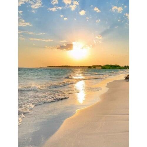 5D DIY Full Square Diamond Mosaic Diamond Embroidery Landscape Seaside and Surf Embroidered Cross Stitch Home Decoration Gift