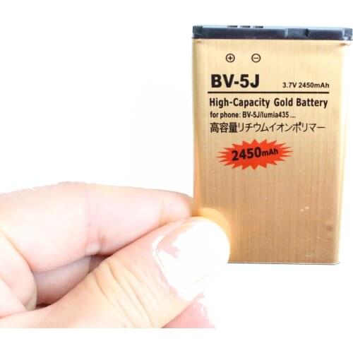 Ciszean 10pcs/lot 2450mAh BV-5J / BV 5J / BV5J Gold Replacement Battery For Microsoft Nokia Lumia 435 Lumia435 532 RM1069 1071