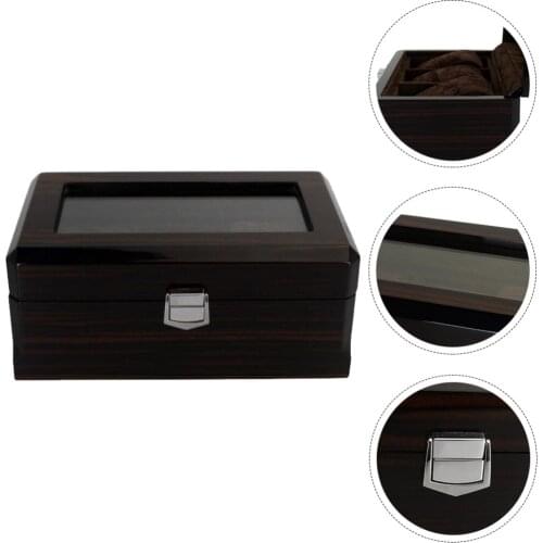 3 Slots Watch Display Box Bracelet Watch Boxes Wooden Watch Storage Box