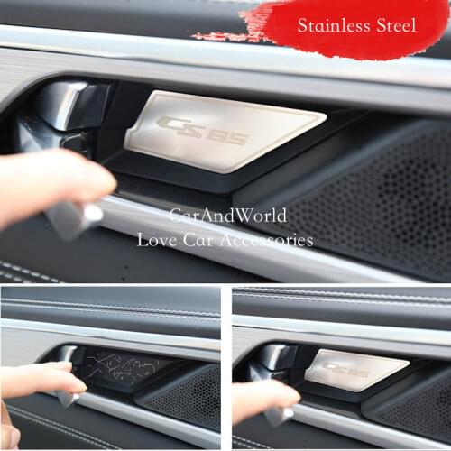 For Changan CS85 Coupe 2019 2020 Stainless Steel Interior Door Bowl Frame Handle Panel Cover Trims Car Accessories