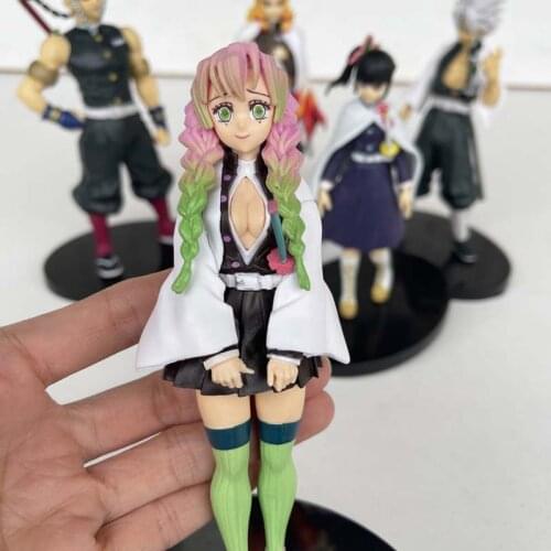 Demon Slayer pillar of love Mitsuri Figure Anime Hand-Made Decoration Toy Pvc Model Japanese Anime Figurine Peripheral Toys