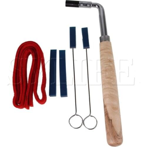 Hard Wrench Set Lever Jujube Wooden Piano Repair Tuning Mute Kit Tools and Case